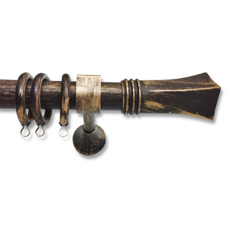 Galerie metalica simpla, culoare bronz antique efect rugina, cod P93-4829-2 [1]
