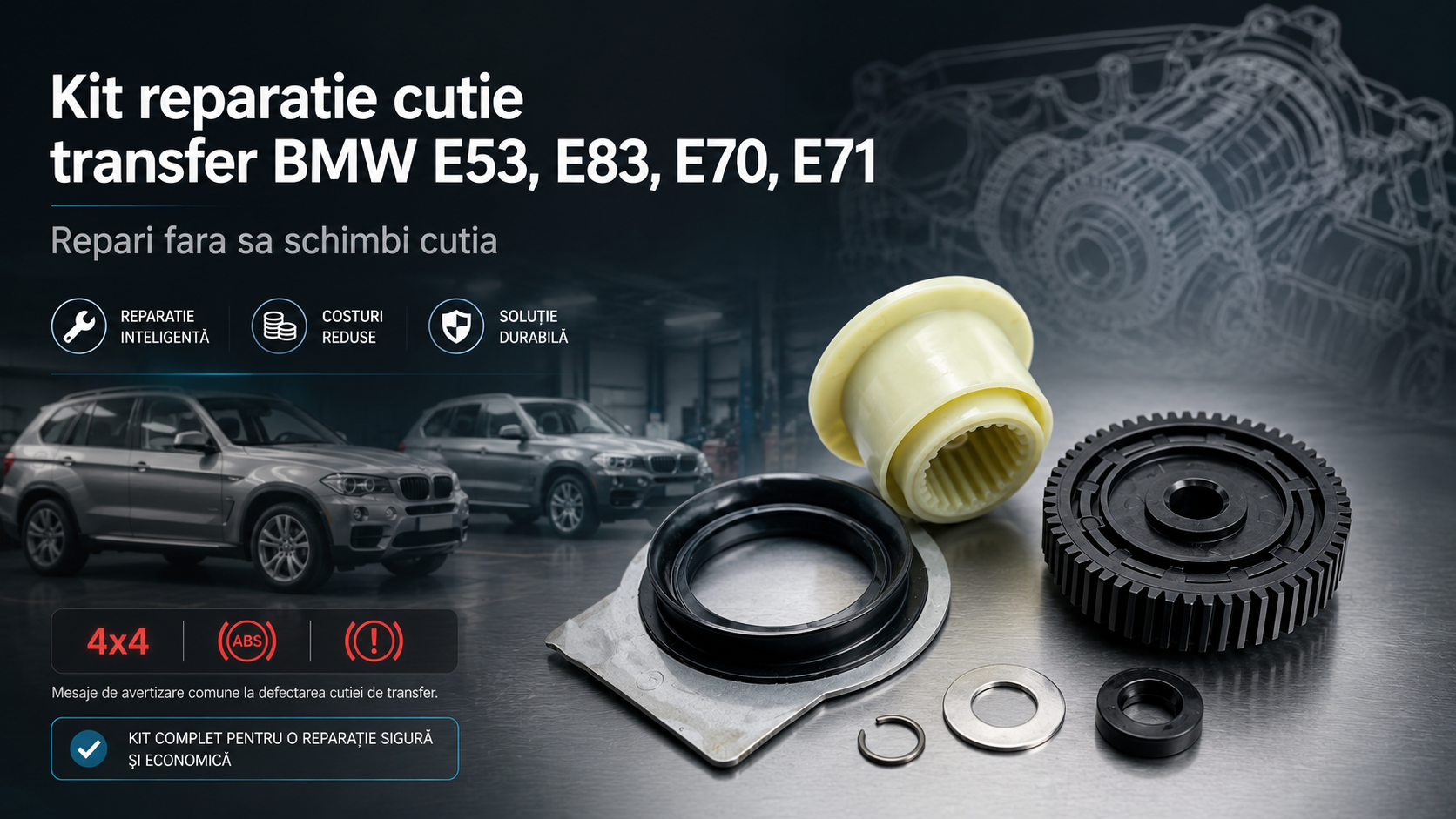 Kit reparatie cutie transfer BMW E53, E83, E70, E71 – repari fara sa schimbi cutia