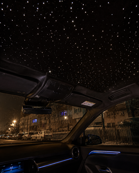 Kit fibră optică plafon înstelat auto RGB, 500 fire, efect Twinkle și Meteor, control Bluetooth prin aplicație [5]
