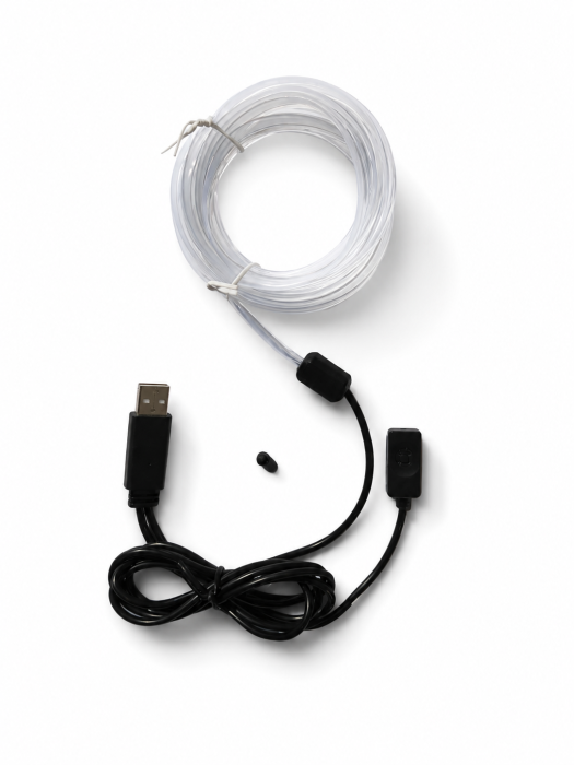 Banda LED RGB auto 3M, 7 culori, control pe fir, alimentare USB [3]