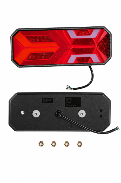 Set 2 Lampi Spate LED 12V–24V cu Semnalizare Dinamica, Camion si Remorca [2]