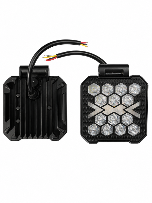 Set 2 proiectoare LED CO-LIGHT 40W, 8000 lm, 12V–24V, IP68, cu semnalizare, 4 inch [4]