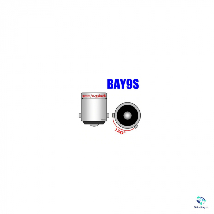 Bec Led BAY9S T4W H6W T11 Canbus 24 SMD [3]