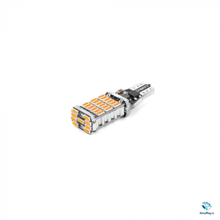 Bec Led T15 W16W Canbus - lumina portocalie [2]