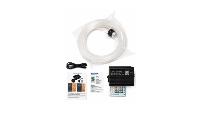 Kit Fibră Optică Stelute Plafon Înstelat Auto RGB, 500 Fire,Bluetooth [2]