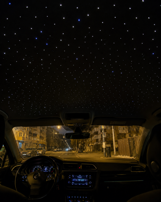 Kit Fibră Optică Stelute Plafon Înstelat Auto RGB, 500 Fire,Bluetooth [3]