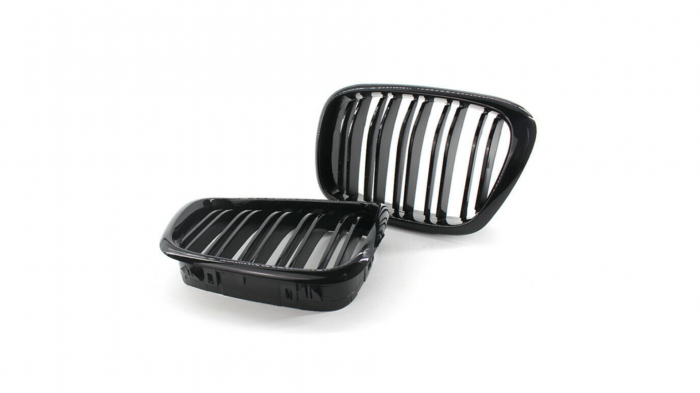 Set 2 grile duble, negru lucios, M Design pentru BMW E39 [2]