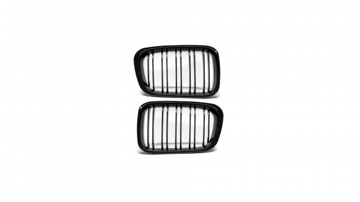 Set 2 grile duble, negru lucios, M Design pentru BMW E46 4 usi Nonfacelift [3]