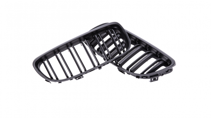 Set 2 grile duble, negru lucios, M Design pentru BMW E90 Facelift [2]