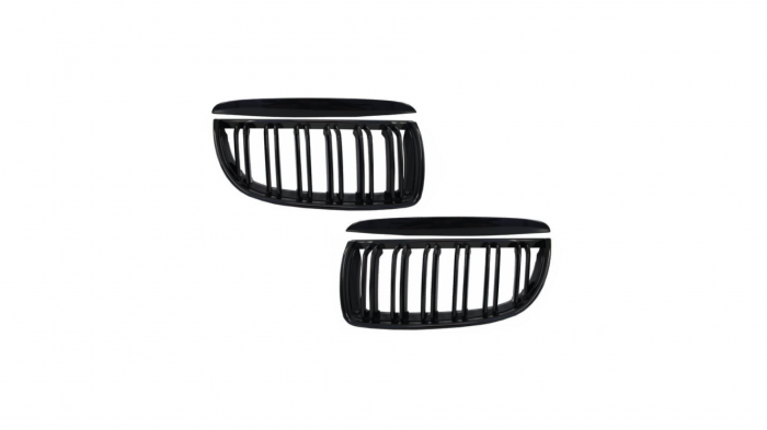 Set 2 grile duble, negru lucios, M Design pentru BMW E90 Nonfacelift [4]
