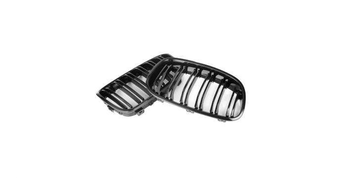 Set 2 grile duble, negru lucios, M Design pentru BMW F20 Nonfacelift [2]