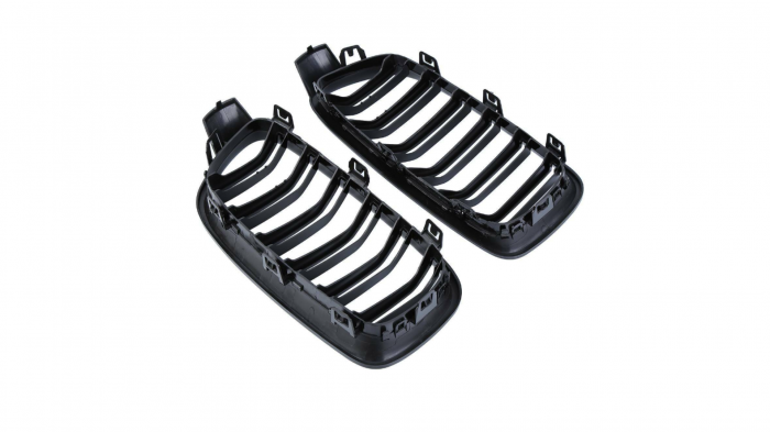 Set 2 grile duble, negru lucios, M Design pentru BMW F30 [4]