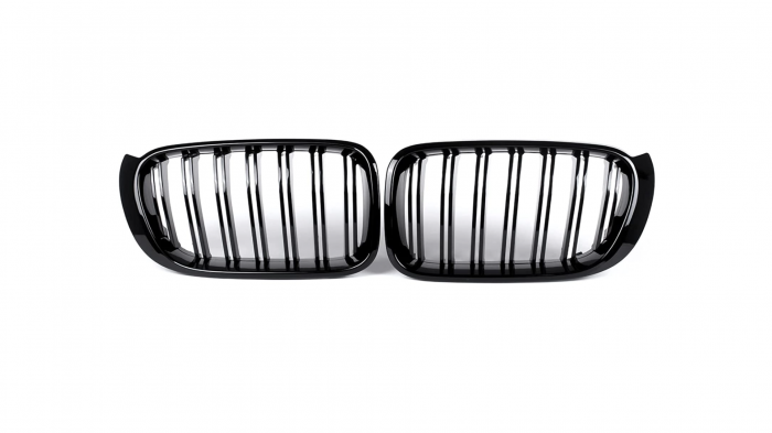 Set 2 grile duble, negru lucios, M Design pentru BMW X3 F25 Facelift [5]
