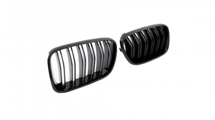 Set 2 grile duble, negru lucios, M Design pentru BMW X3 F25 Nonfacelift [4]