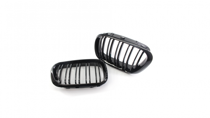 Set 2 grile duble, negru lucios, M Design pentru BMW X5 E53 Nonfacelift [2]