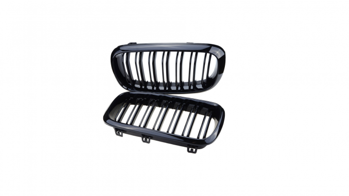 Set 2 grile duble, negru lucios, M Design pentru BMW X5 E70 E71 [3]