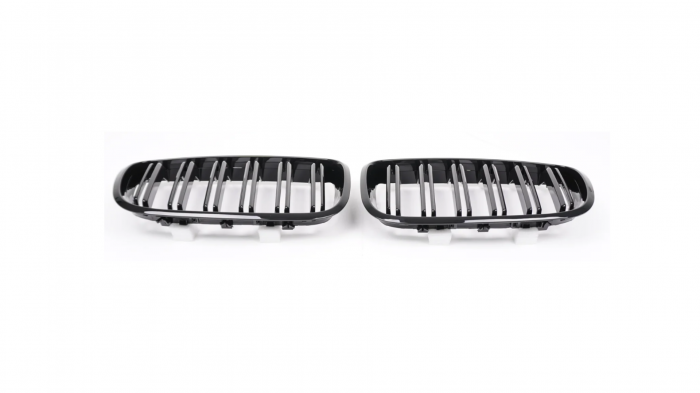 Set 2 grile duble, negru lucios, M Design pentru BMW X5 E70 E71 [7]