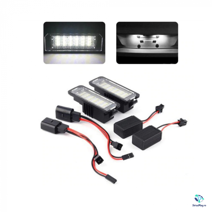 Set 2 Lampi Iluminare Numar Inmatriculare Led pentru Volkswagen Golf [3]