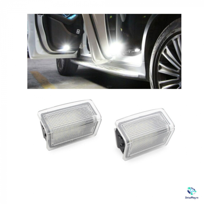 Set 2 Lampi iluminare usi pentru Mercedes W204 [5]