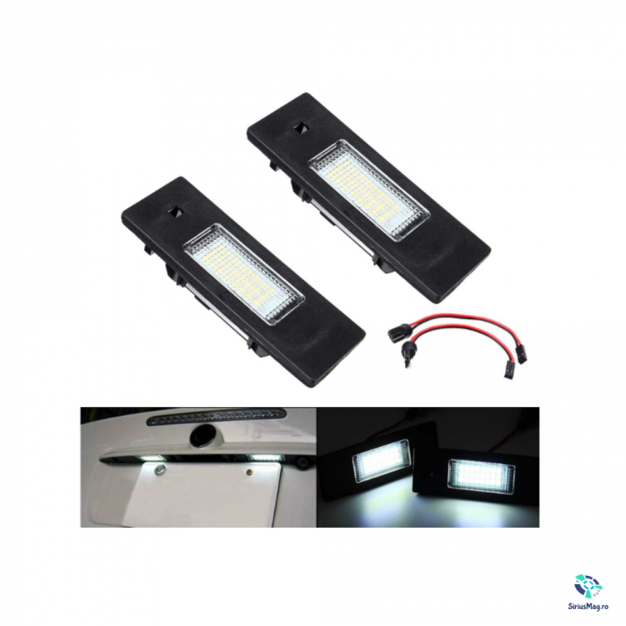 Set 2 Lampi LED Iluminare numar inmatriculare pentru BMW E63 [3]