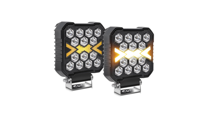Set 2 proiectoare LED CO-LIGHT 40W, 8000 lm, 12V–24V, IP68, cu semnalizare, 4 inch [5]