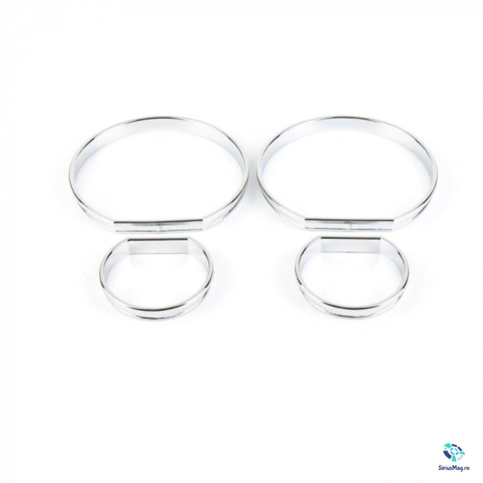 Set 4 Inele, Ornamente Ceasuri Bord Cromate pentru BMW E46 [3]
