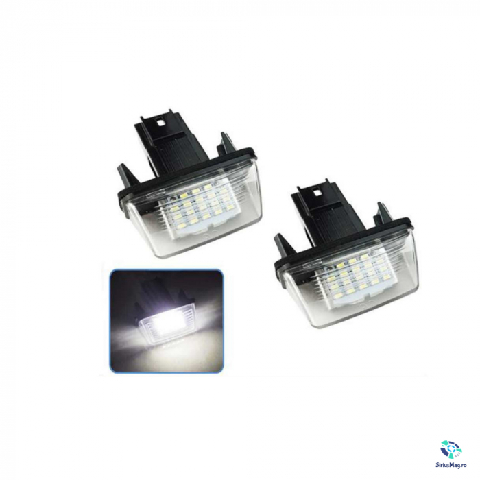 Set Lampi Iluminare numar LED Peugeot Partner 407 Citroen C4 [4]