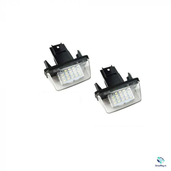 Set Lampi Iluminare numar LED Peugeot Partner 407 Citroen C4 [2]