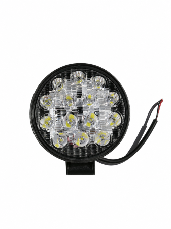 Set 2 proiectoare LED auto offroad rotunde 42W, 10.8 cm, iluminare auxiliara [3]
