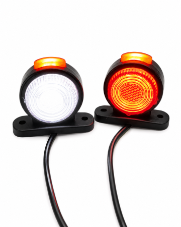 Set 2 Lampi LED Gabarit Rosu-Alb 12V–24V pentru Camion si Remorca [5]