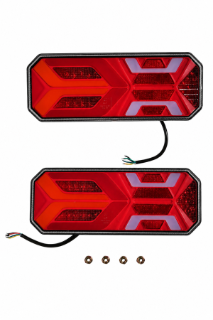 Lampi Spate Camion si Remorca - Set 2 Lampi Spate LED 12V–24V cu Semnalizare Dinamica, Camion si Remorca