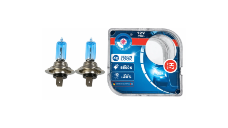 Set 2 Becuri Halogen H7 100W, 5500K, Lumină Albă [1]