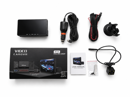 Camera bord auto tripla DVR XH-208 Full HD, 4”, fața + interior + spate, Ridesharing [1]
