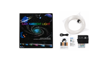 Lumini ambientale auto - Kit Fibră Optică Plafon Înstelat Auto RGB, 250 Fire, Bluetooth