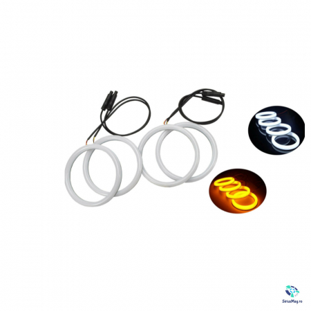 Angel eyes BMW - Angel Eyes Cotton cu Semnalizare pentru BMW E46 Coupe
