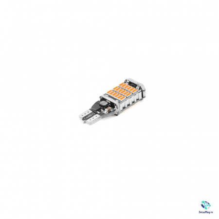 Bec Led T15 W16W Canbus - lumina portocalie [3]