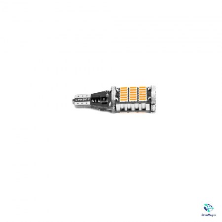 Bec Led T15 W16W Canbus - lumina portocalie [4]