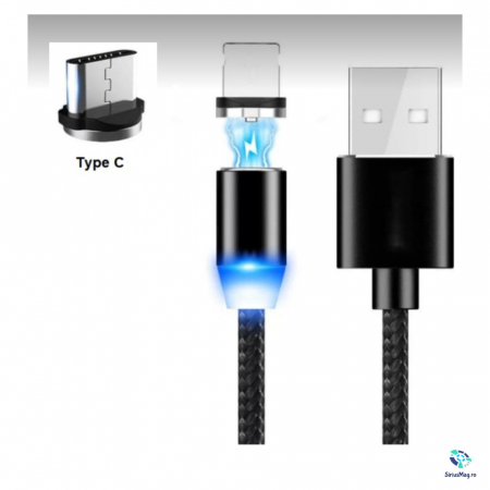Diverse - Cablu magnetic reincarcare telefon Type C Micro USB Apple