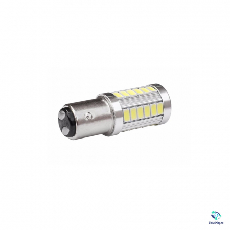 Led auto cu lupa P21/5W BAY15D cu dubla intensitate (Lumina rosie) [1]
