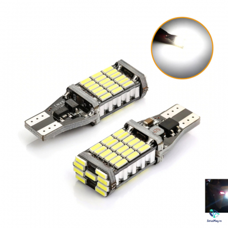 Set 2 Becuri Led Canbus T15 W16W [3]