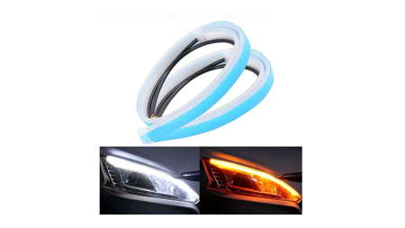 Iluminare - Set 2 Benzi Led Felxibile Lumini De Zi cu Semnalizare Dinamica