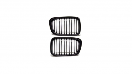 Set 2 grile duble, negru lucios, M Design pentru BMW E46 4 usi Nonfacelift [2]