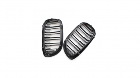 Set 2 grile duble, negru lucios, M Design pentru BMW E46 Coupe Facelift [3]