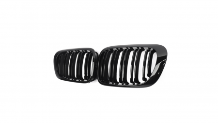 Grile aerisire - Set 2 grile duble, negru lucios, M Design pentru BMW E46 Coupe Nonfacelift