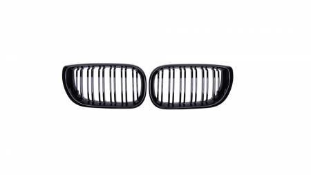 Grile aerisire - Set 2 grile duble, negru lucios, M Design pentru BMW E46 Facelift