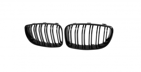 Set 2 grile duble, negru lucios, M Design pentru BMW E81 E87 Facelift [2]