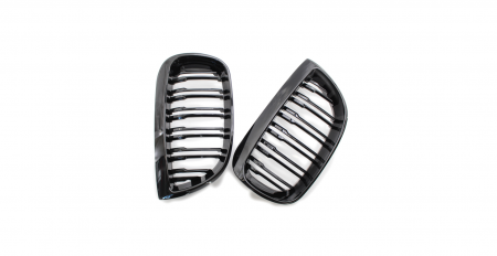 Set 2 grile duble, negru lucios, M Design pentru BMW E81 E87 Nonfacelift [1]