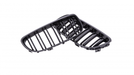 Set 2 grile duble, negru lucios, M Design pentru BMW E90 Facelift [1]