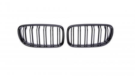 Grile aerisire - Set 2 grile duble, negru lucios, M Design pentru BMW E90 Facelift
