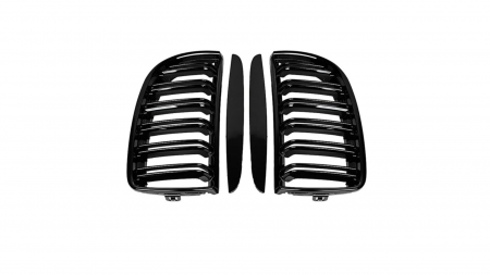 Set 2 grile duble, negru lucios, M Design pentru BMW E90 Nonfacelift [1]